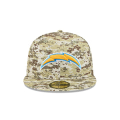 Los Angeles Chargers 2025 Salute to Service Fan Gear 59FIFTY Fitted Hat