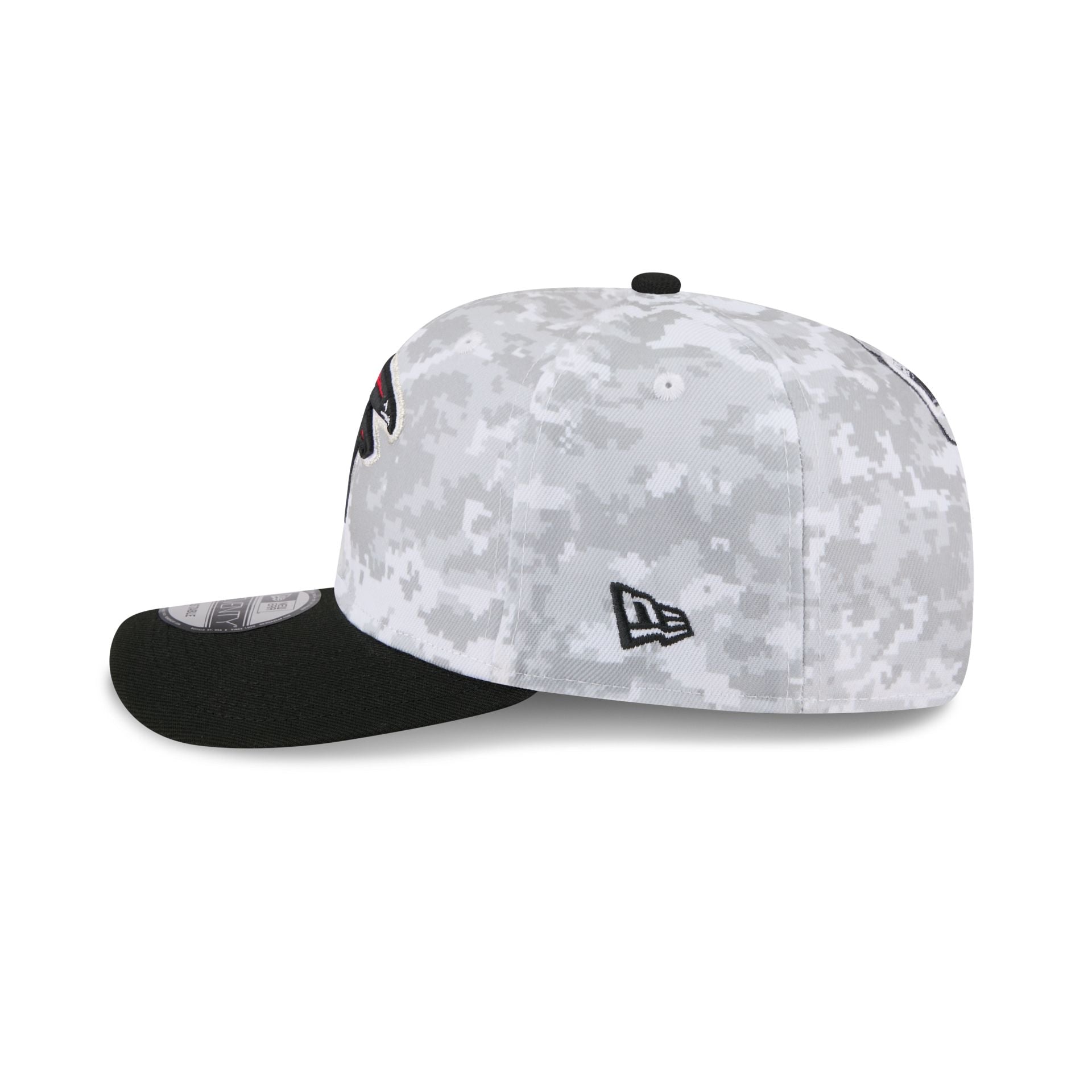Atlanta Falcons 2025 Salute to Service Fan Gear 9SEVENTY Stretch-Snap Hat