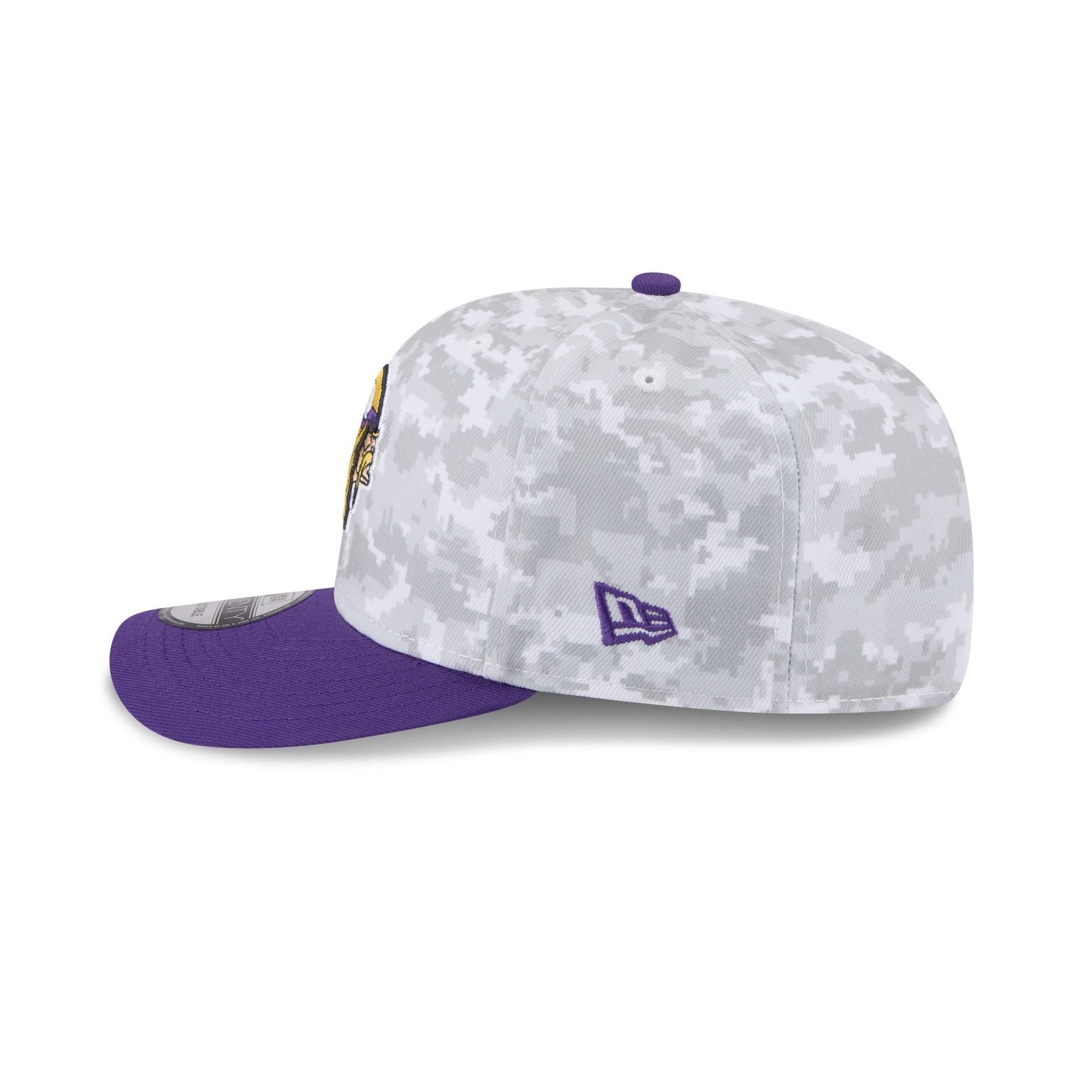 Minnesota Vikings 2025 Salute to Service Fan Gear 9SEVENTY Stretch-Snap Hat