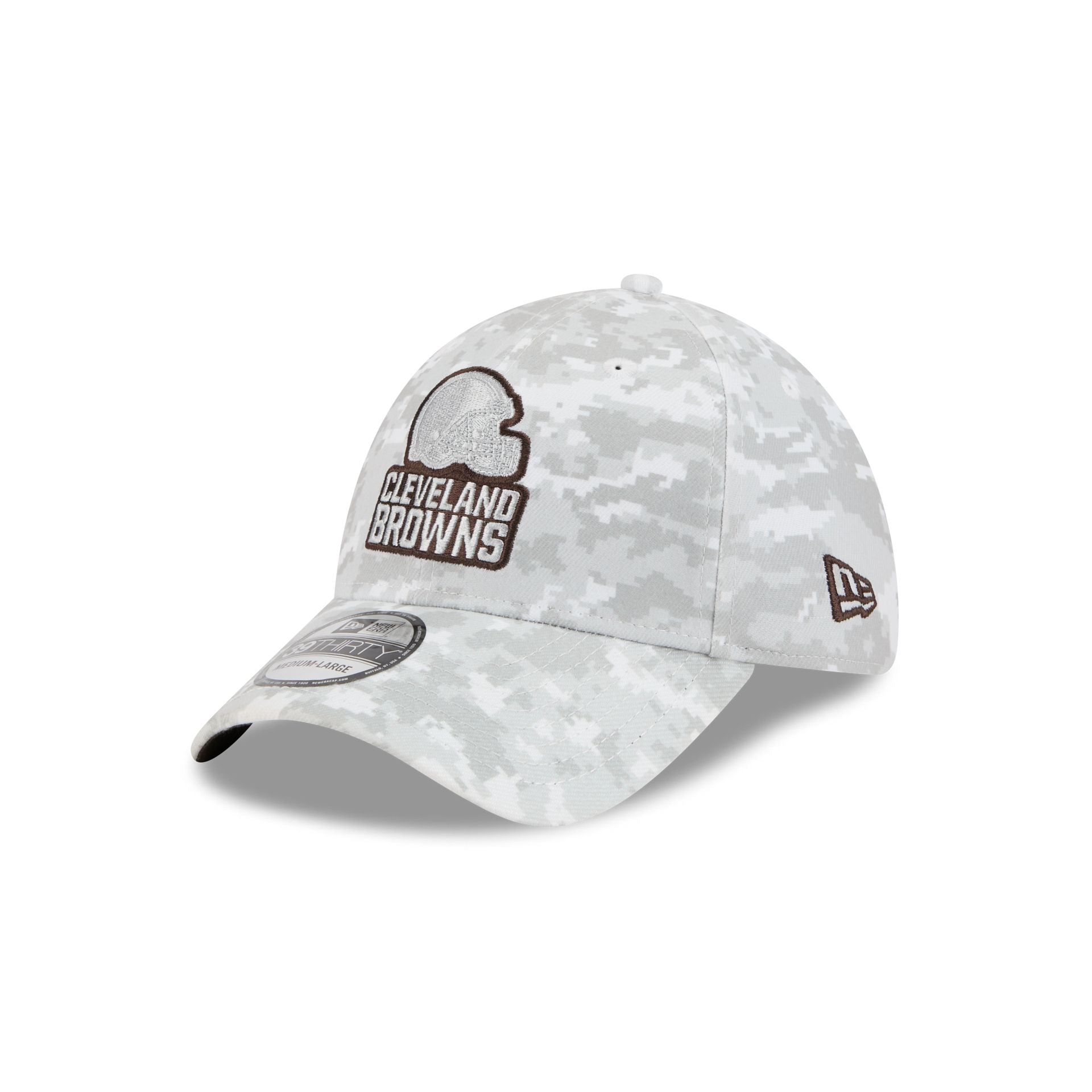 Cleveland Browns 2025 Salute to Service Fan Gear 39THIRTY Stretch Fit Hat