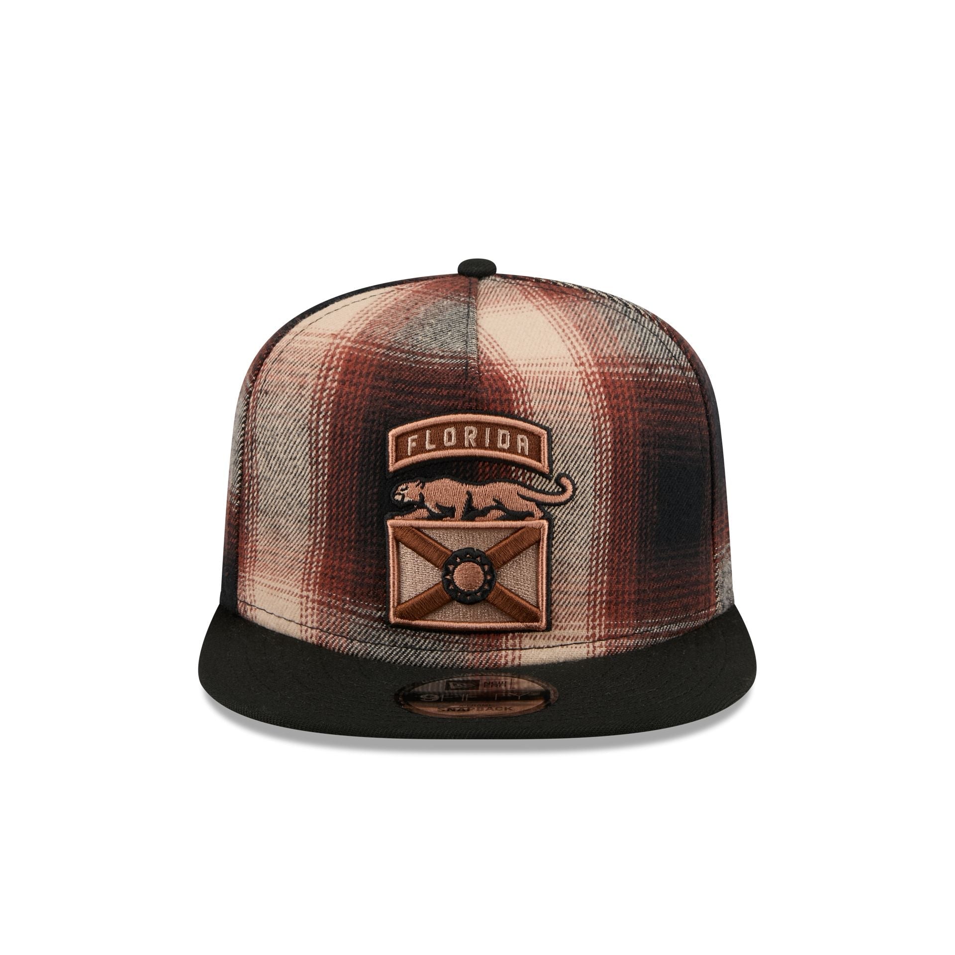 Florida Panthers Grunge Plaid 9FIFTY A-Frame Adjustable Hat