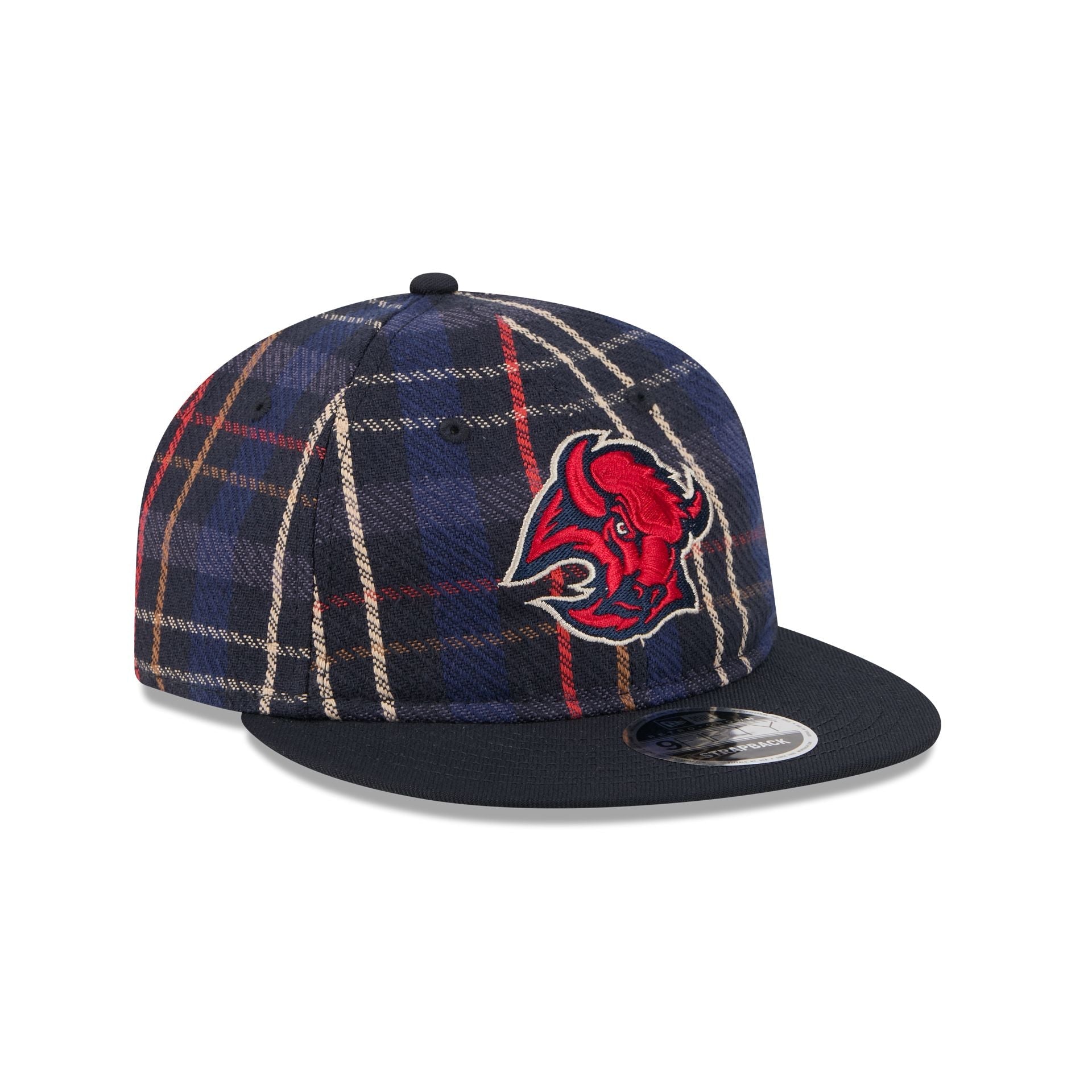 Buffalo Sabres Grunge Plaid Retro Crown 9FIFTY Adjustable Hat
