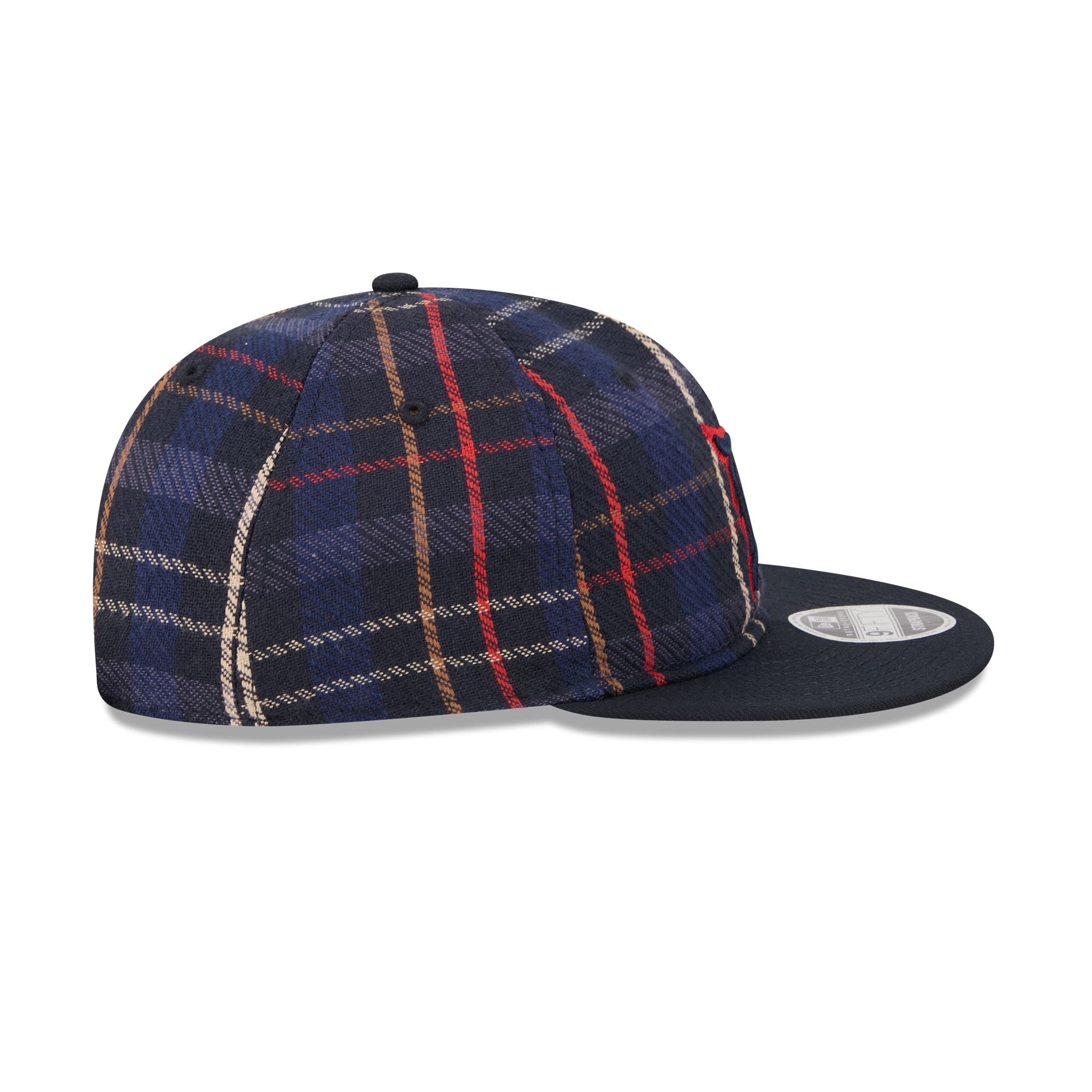 Detroit Tigers Grunge Plaid Retro Crown 9FIFTY Adjustable Hat