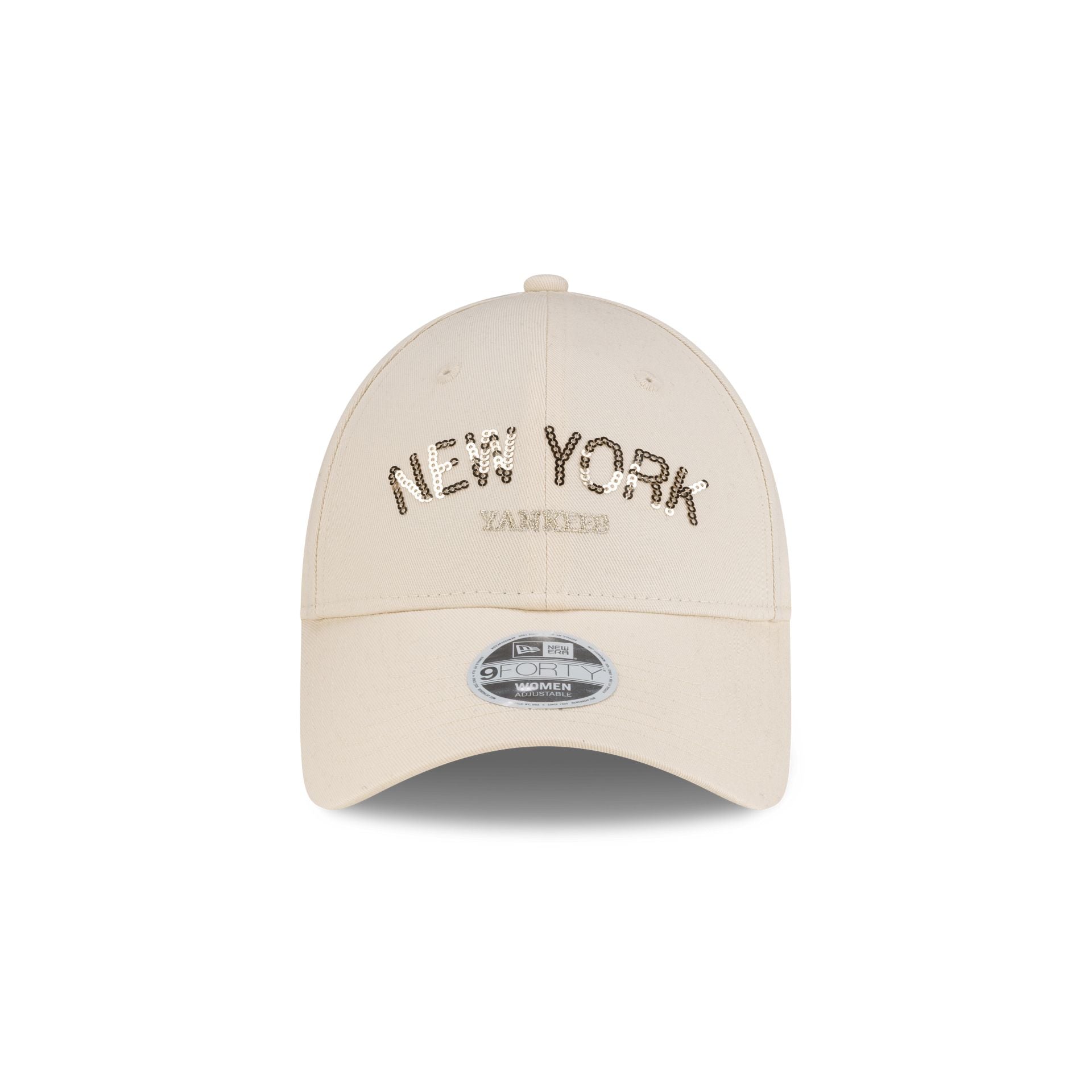 New York Yankees Sequin Wordmark Women's 9FORTY Adjustable Hat