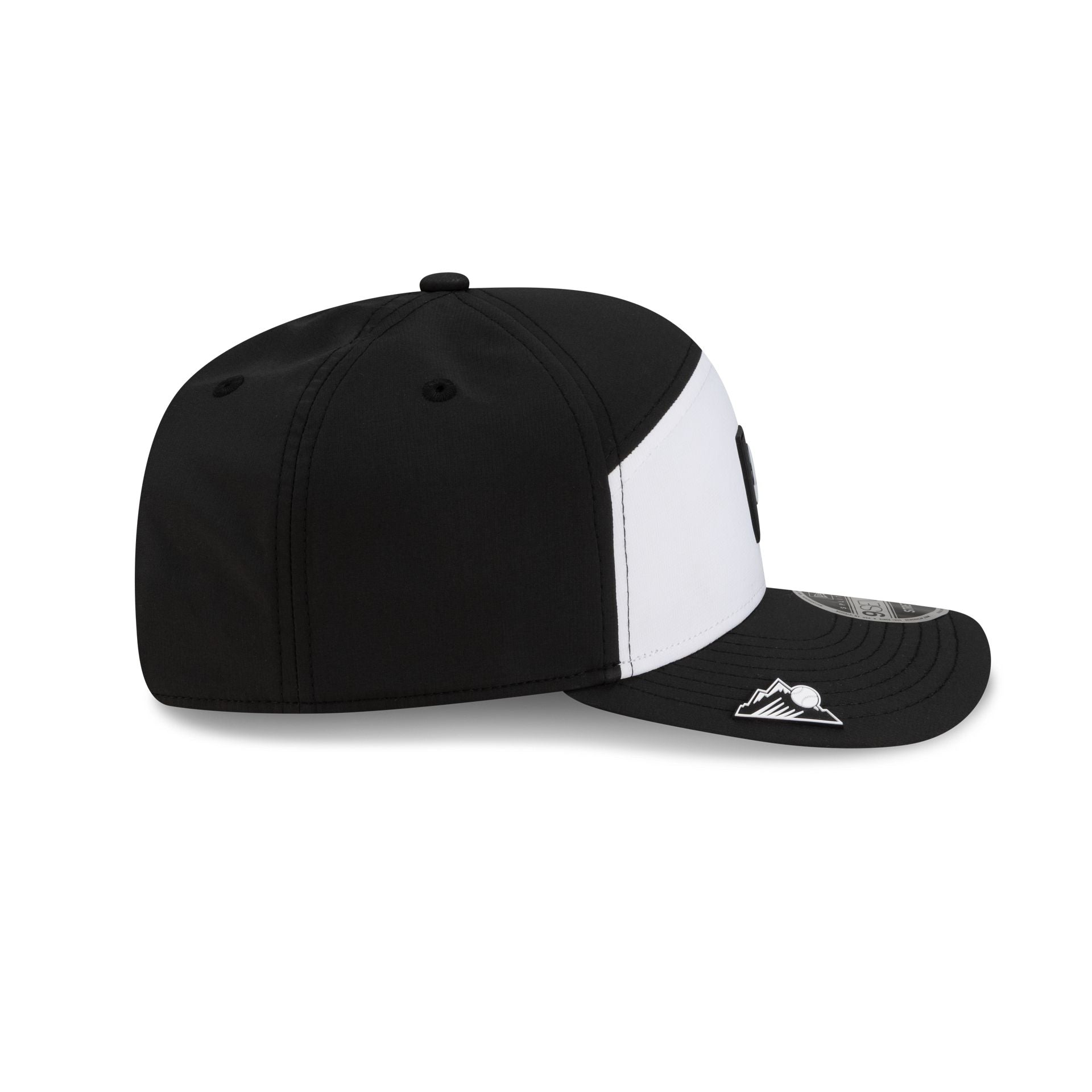 Colorado Rockies 2026 Clubhouse Black & White Split Panel 9SEVENTY Stretch-Snap Hat