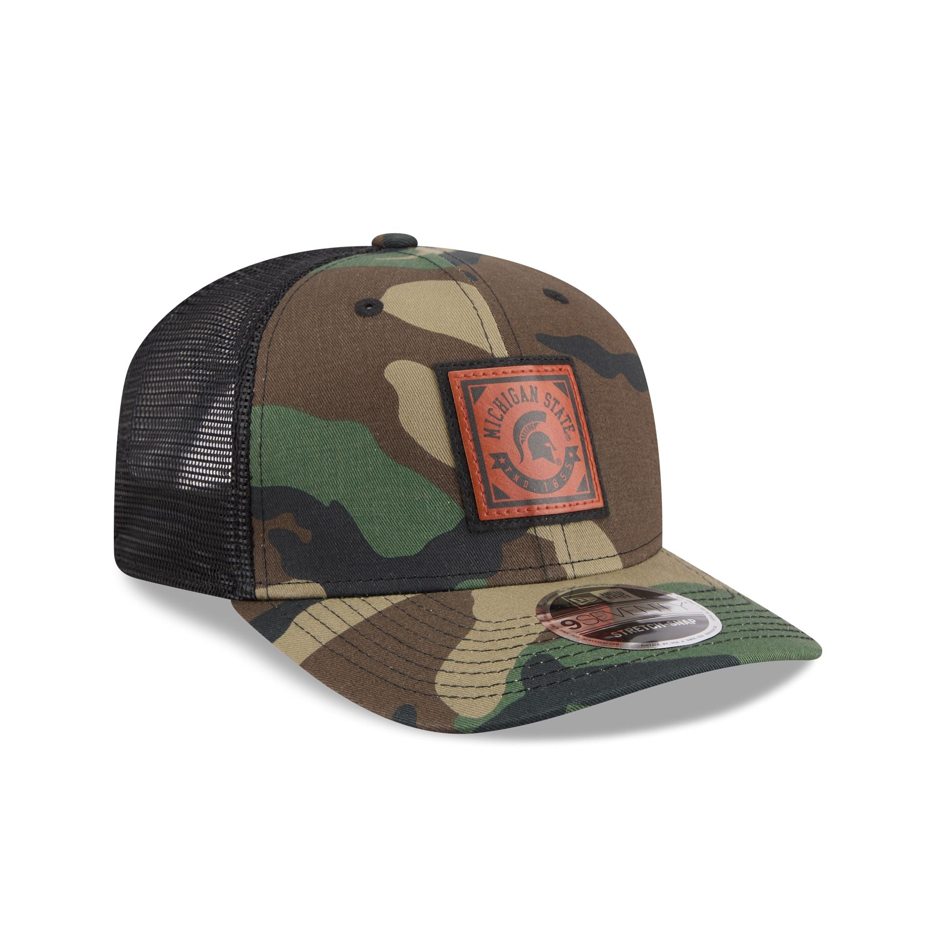 Michigan State Spartans Camo Canvas 9SEVENTY Trucker Hat