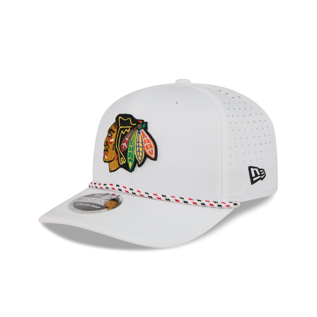 Chicago Blackhawks Optic White Performance Rope 9SEVENTY Stretch-Snap Hat