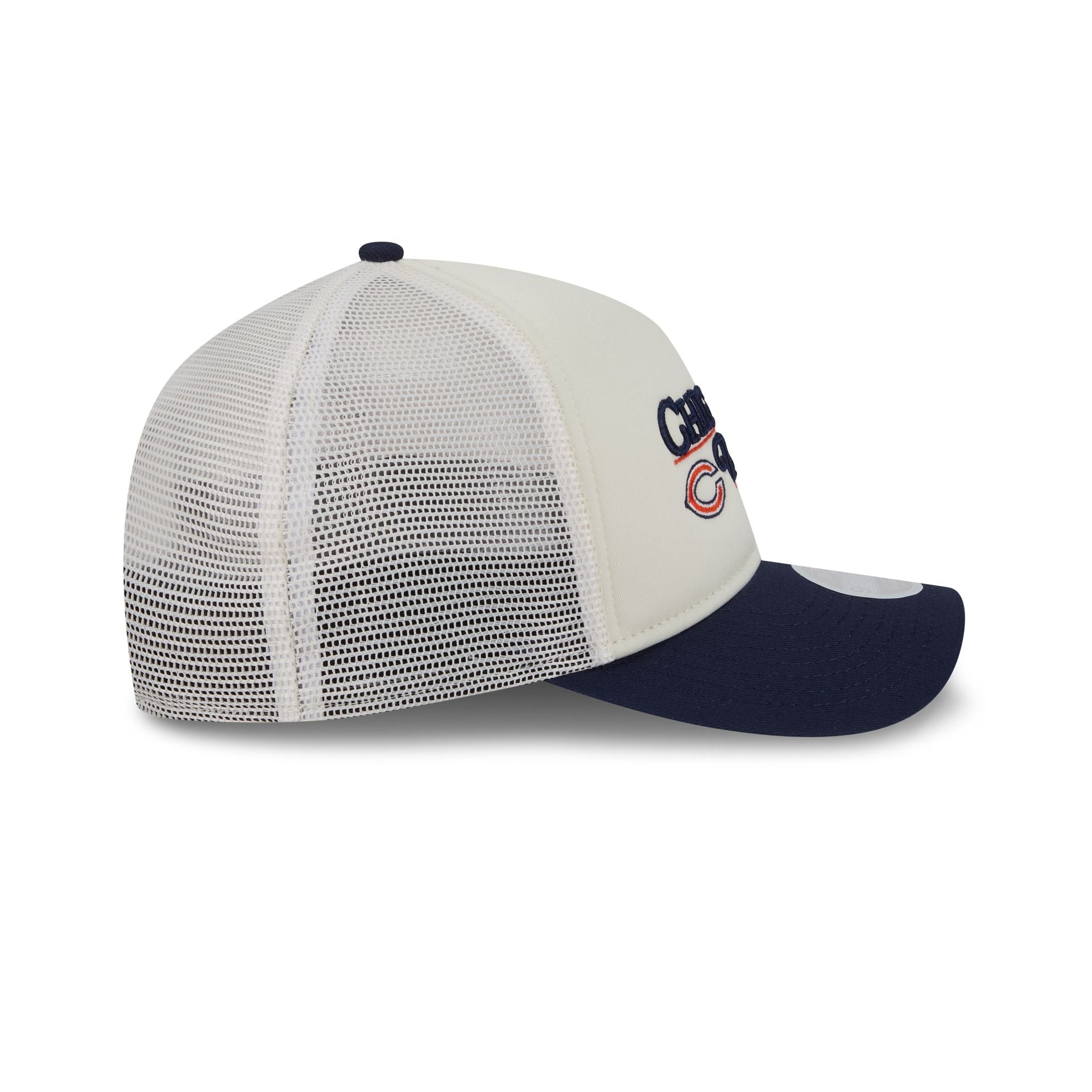 Chicago Bears Retro Chrome Women's White 9FORTY M-Crown A-Frame Trucker Hat