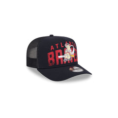 Atlanta Braves Logo Fade Kids 9FIFTY A-Frame Trucker Hat