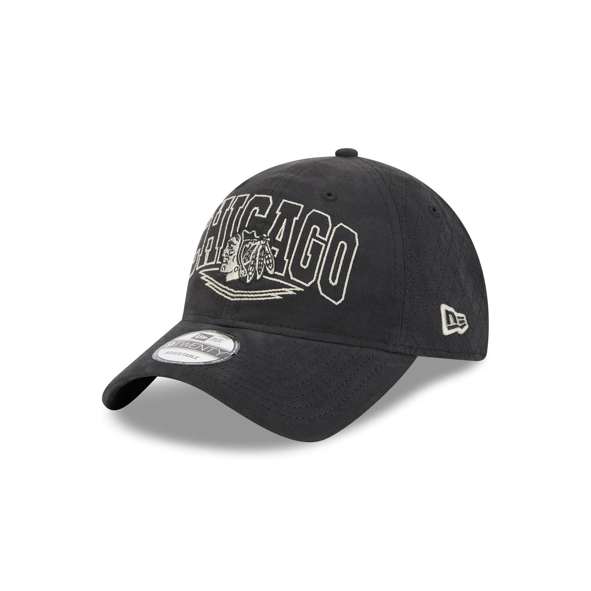Chicago Blackhawks Quilted Wordmark 9TWENTY Adjustable Hat