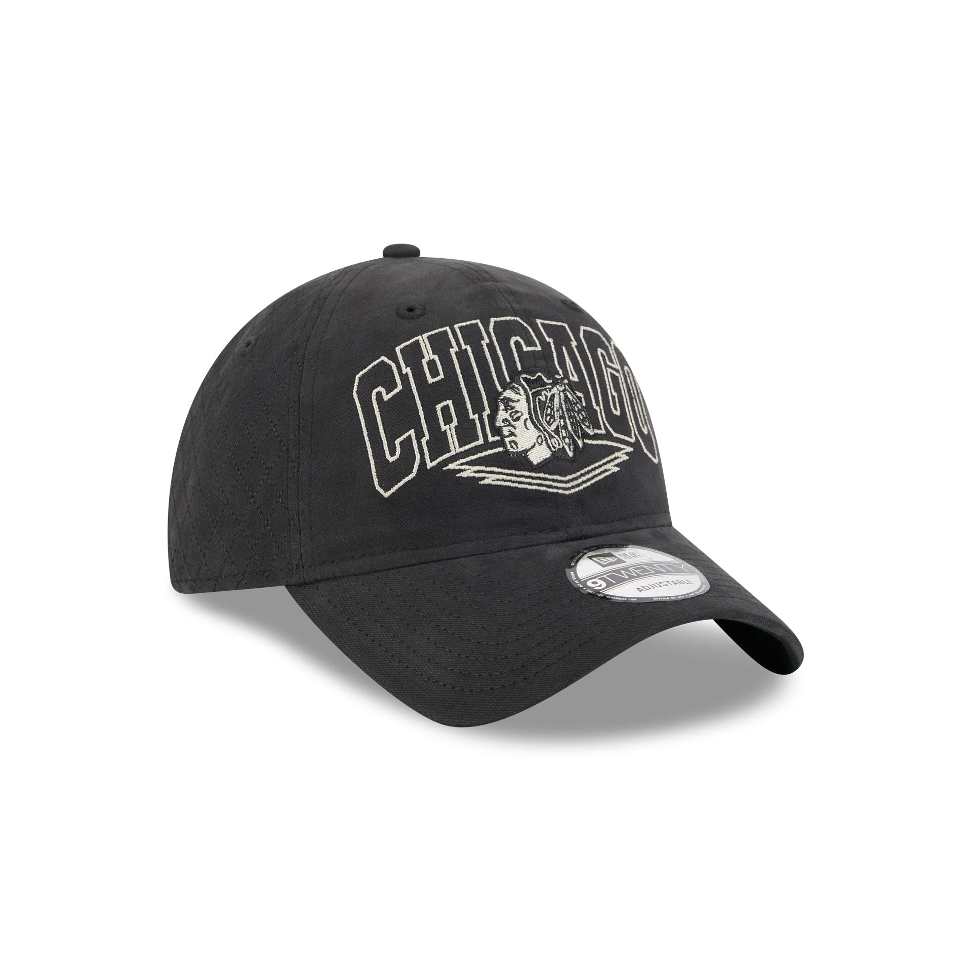 Chicago Blackhawks Quilted Wordmark 9TWENTY Adjustable Hat