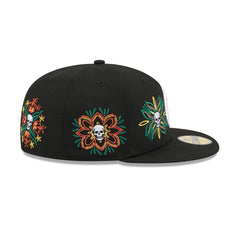 Baltimore Orioles Day of the Dead Skull & Flowers 59FIFTY Fitted Hat
