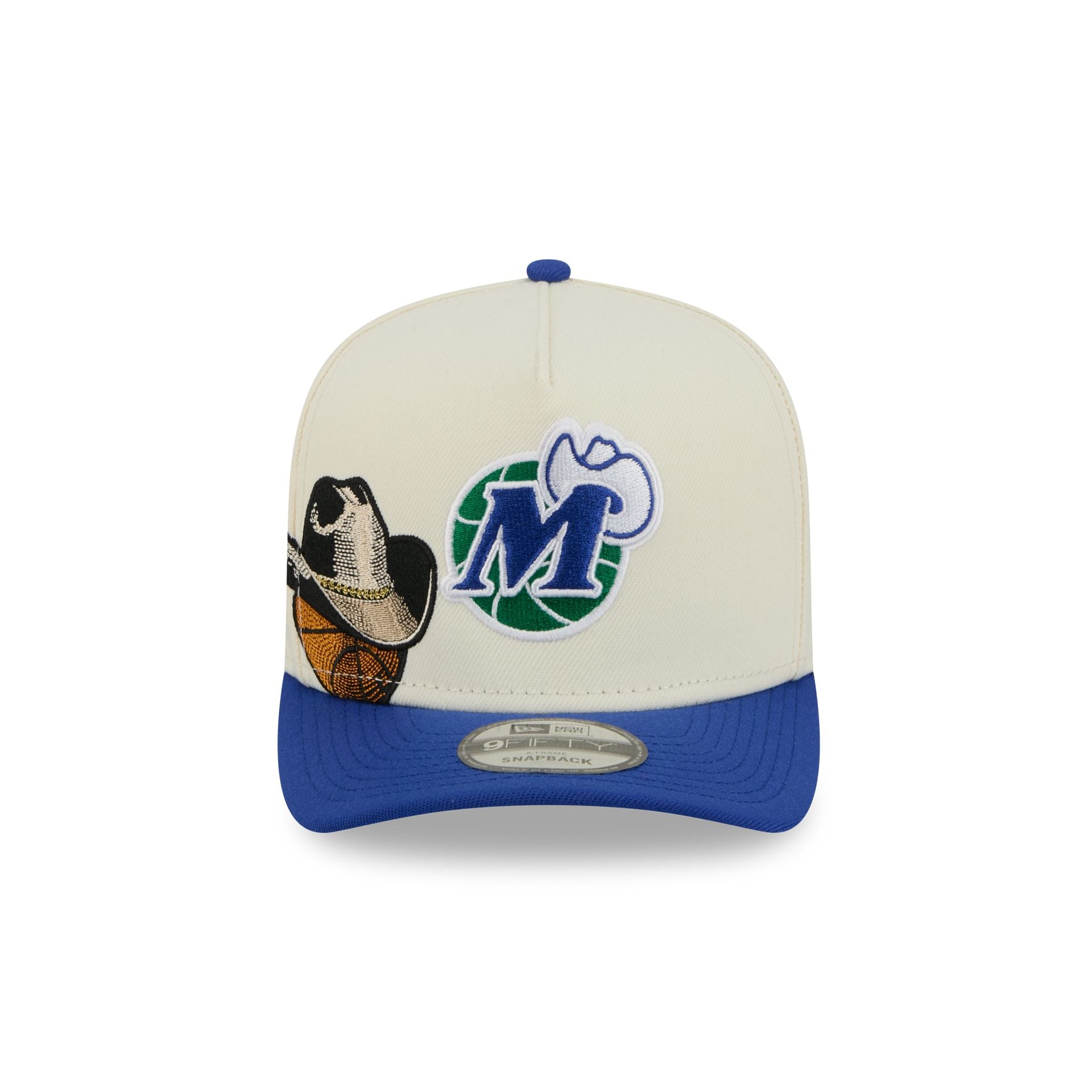 Dallas Mavericks 1970-2000 Hardwood Classics Chrome White 9FIFTY A-Frame Snapback Hat
