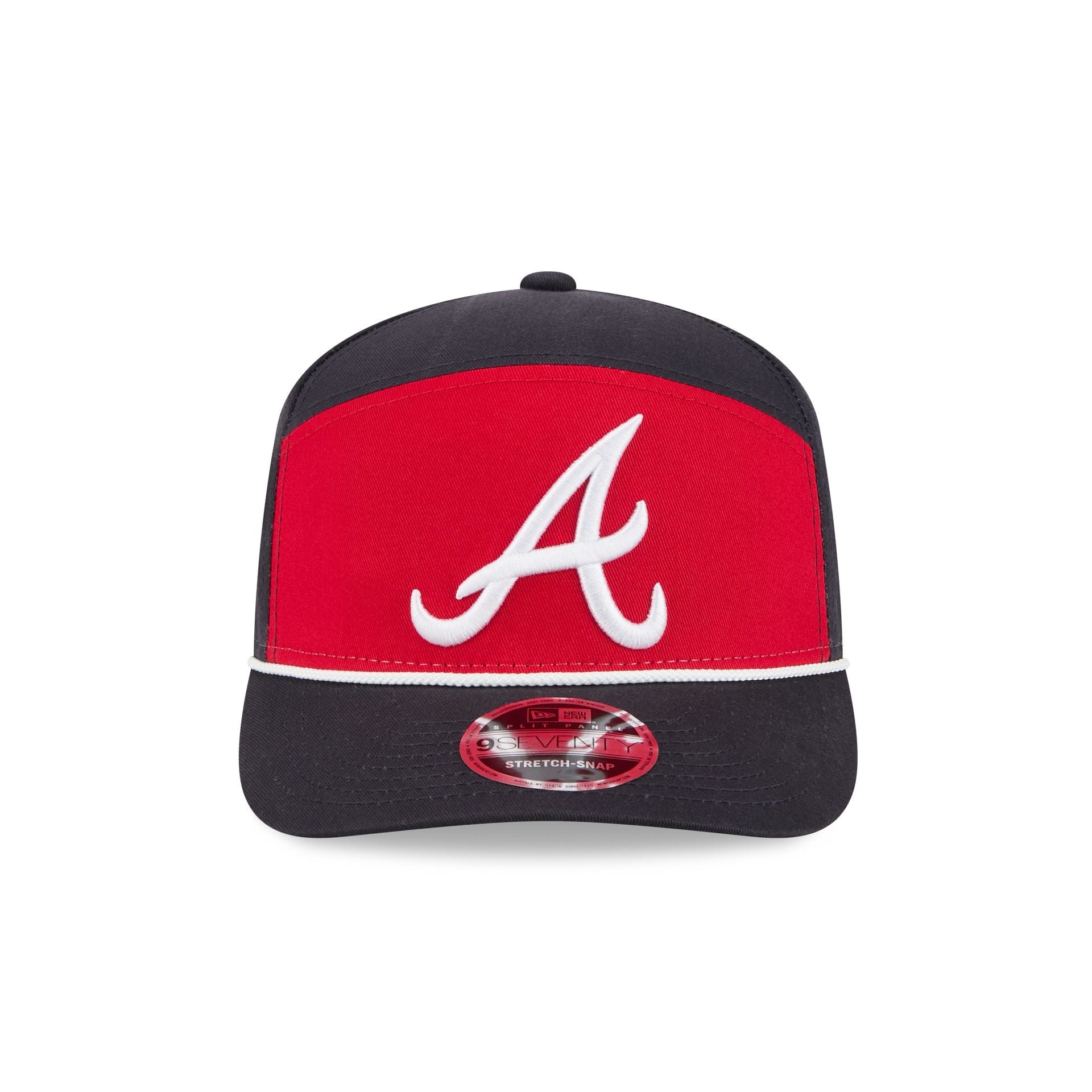 Atlanta Braves Split Panel 9SEVENTY Stretch-Snap Hat