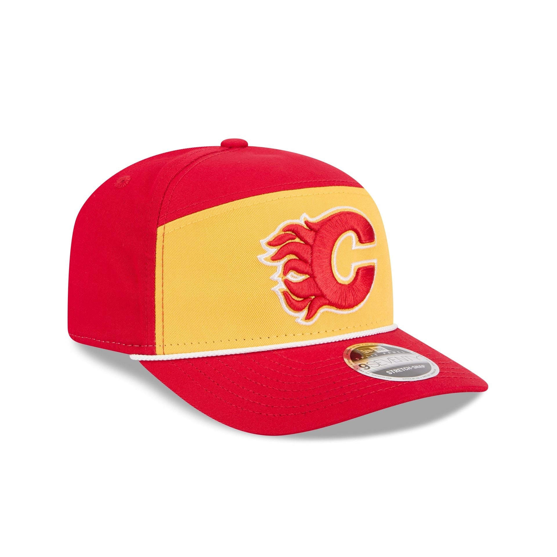 Calgary Flames Split Panel 9SEVENTY Stretch-Snap Hat