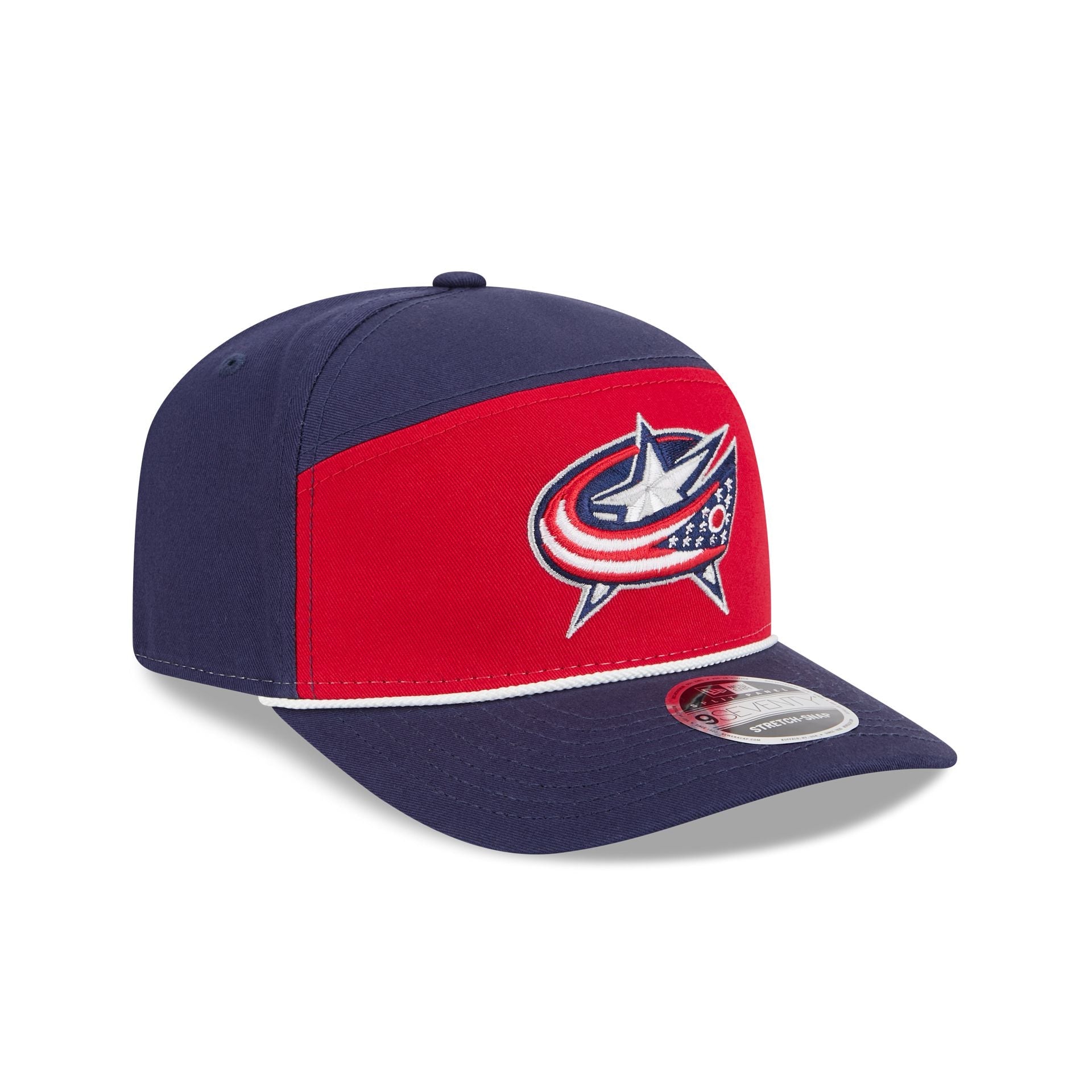 Columbus Blue Jackets Split Panel 9SEVENTY Stretch-Snap Hat