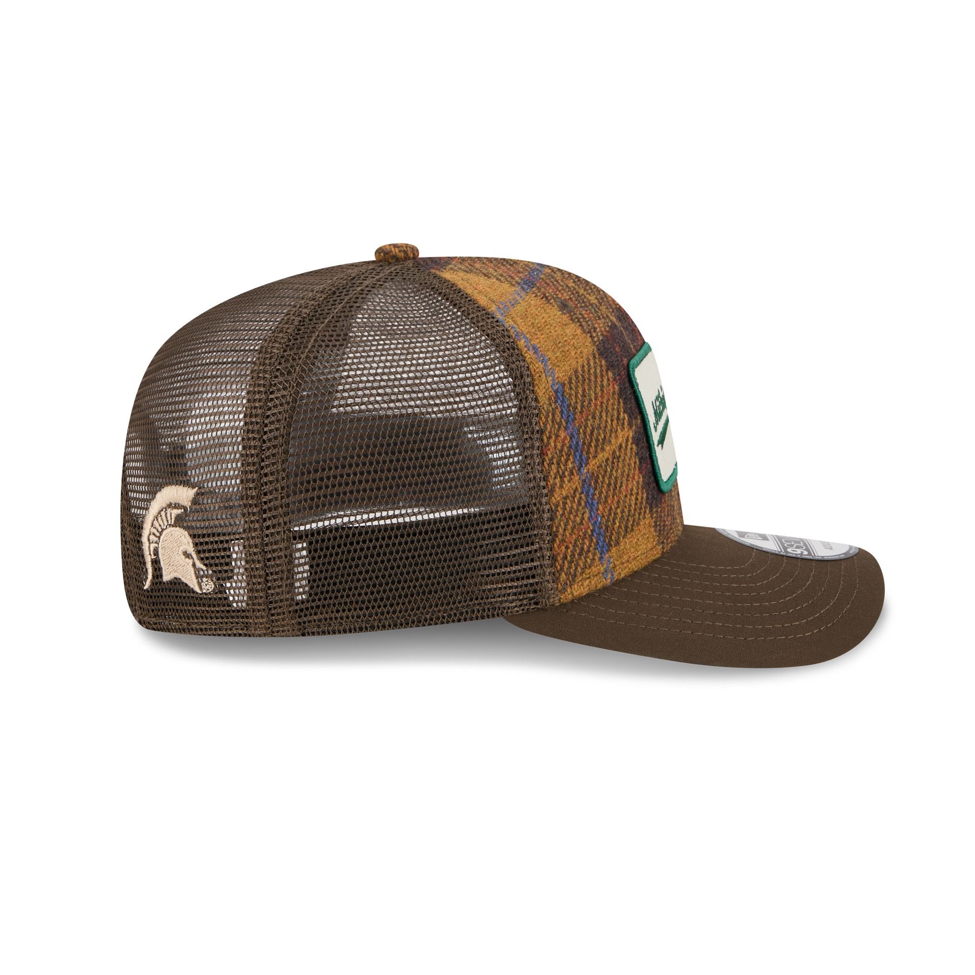 Michigan State Spartans Wool Plaid 9SEVENTY Trucker Hat
