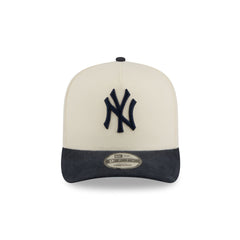 New York Yankees Cotton Brush Chrome Pre-Curve 9FIFTY A-Frame Snapback Hat
