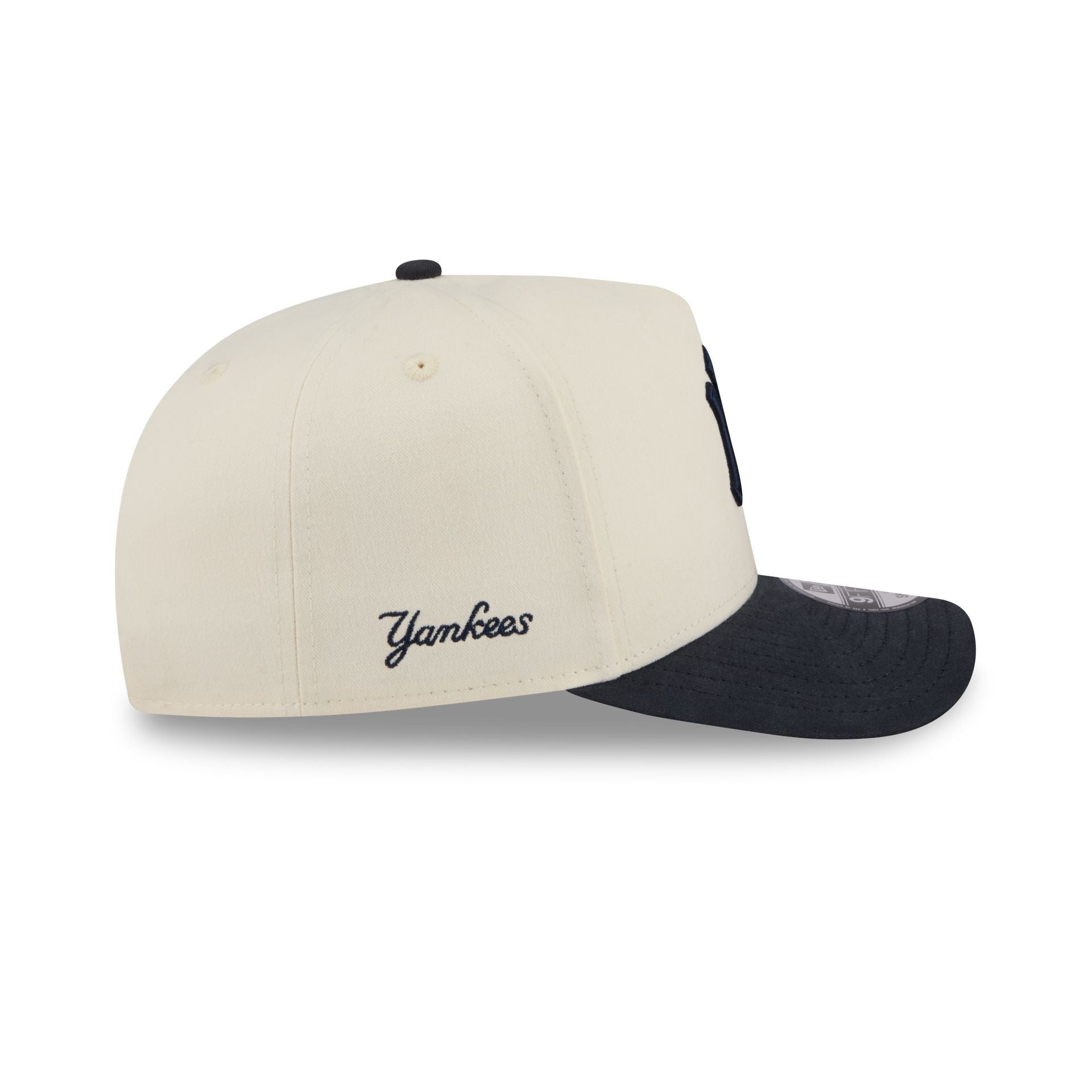 New York Yankees Cotton Brush Chrome Pre-Curve 9FIFTY A-Frame Snapback Hat