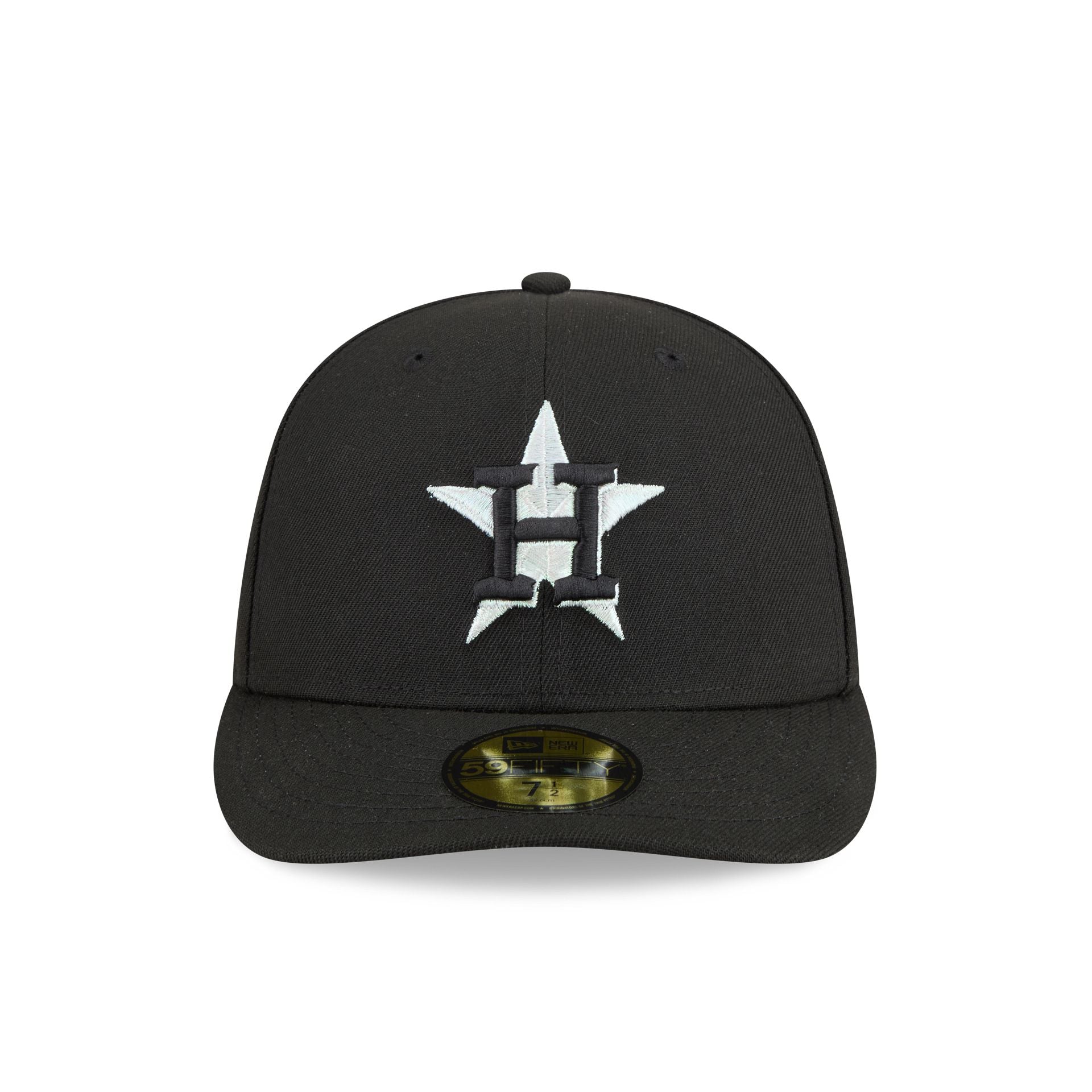 Houston Astros Black Pre-Curve 59FIFTY Fitted Hat