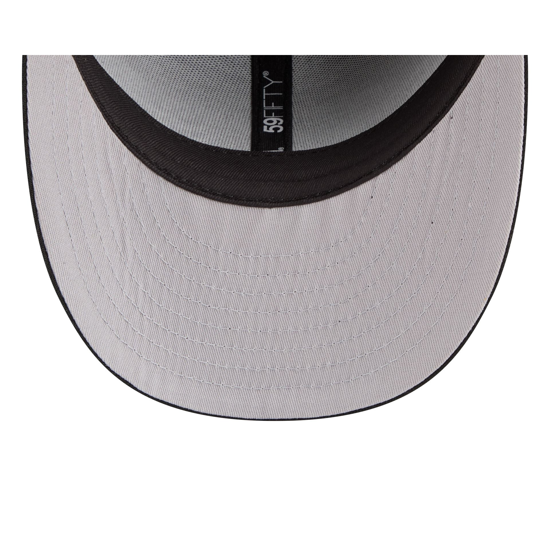 Athletics Black Pre-Curve 59FIFTY Fitted Hat