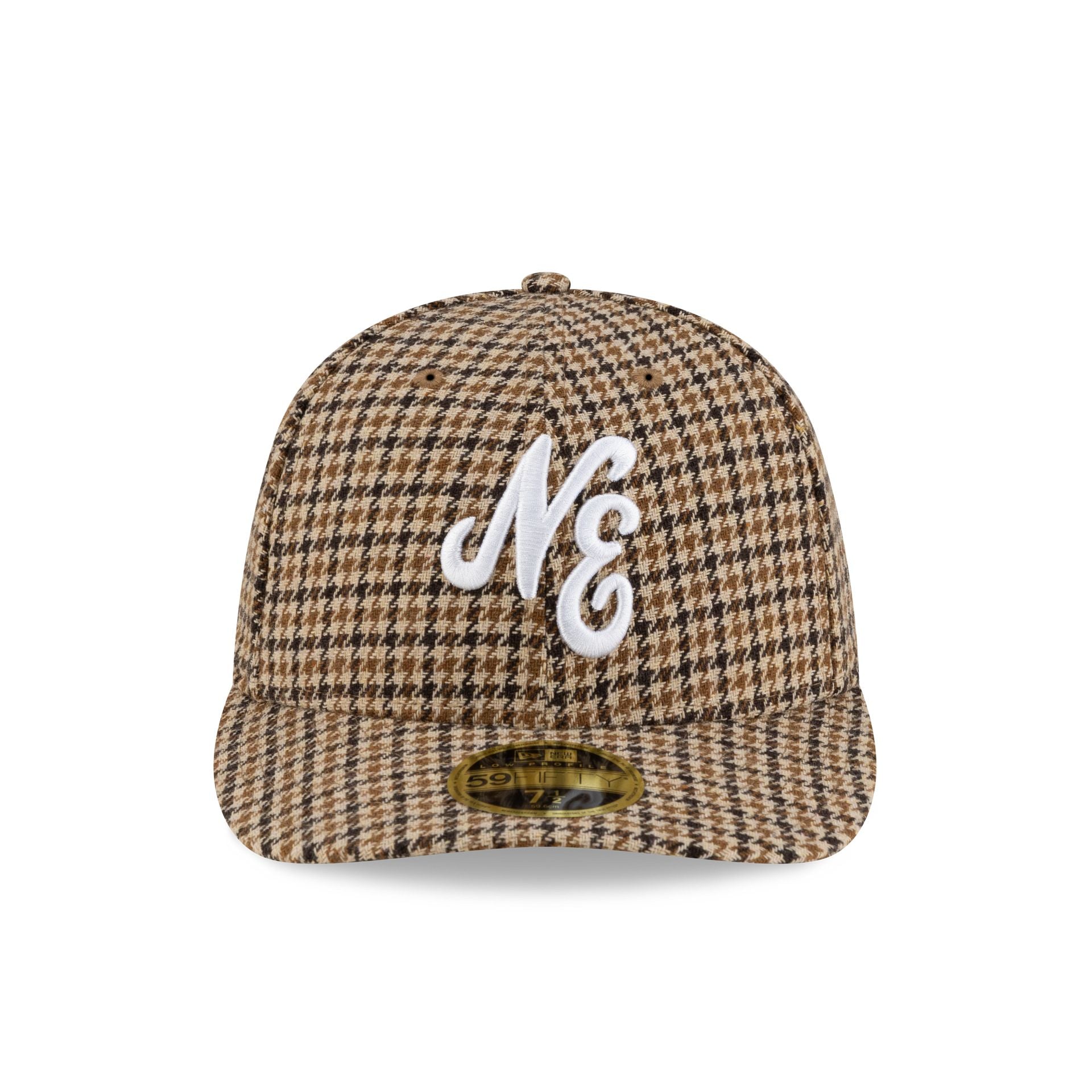 New Era Cap Camel Houndstooth Low Profile 59FIFTY Fitted Hat