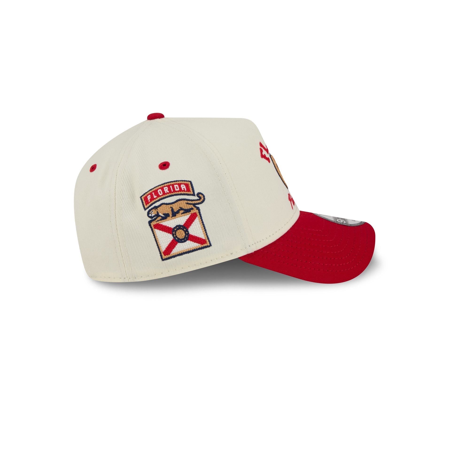 Florida Panthers Chrome White Arched 9FORTY A-Frame Snapback Hat