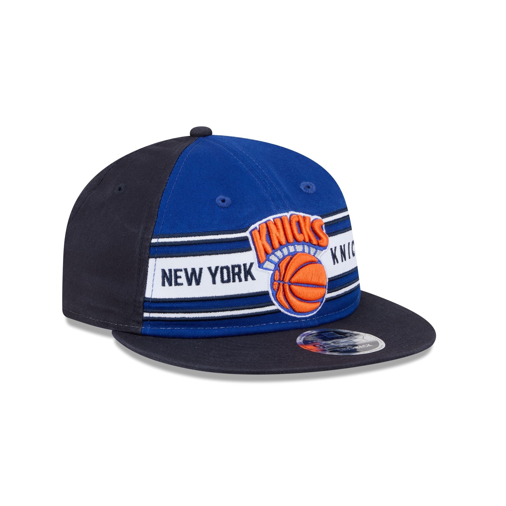 New York Knicks Team Stripes Retro Crown 9FIFTY Snapback Hat