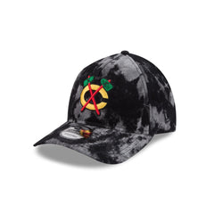Chicago Blackhawks Bleached Denim 9TWENTY A-Frame Adjustable Hat