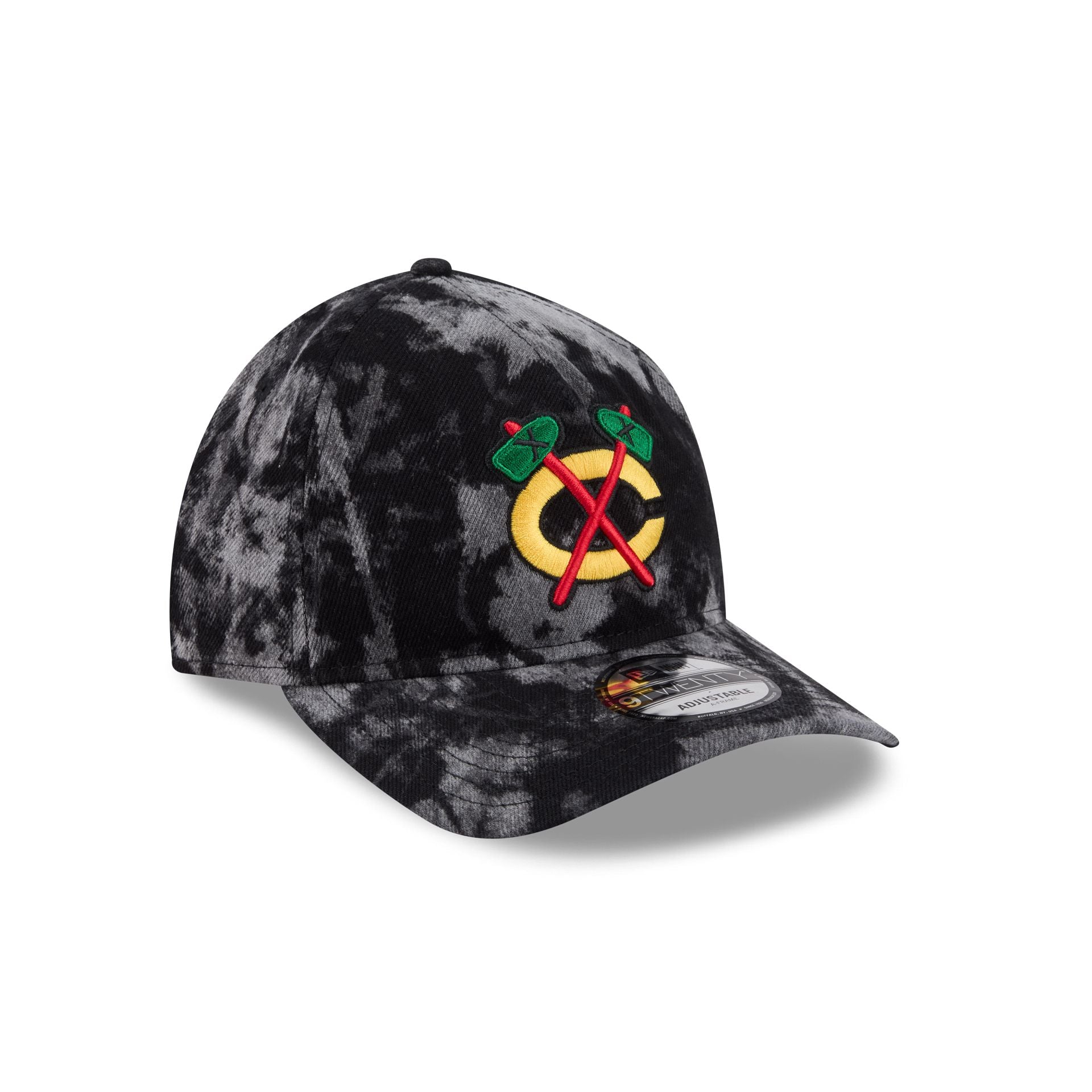 Chicago Blackhawks Bleached Denim 9TWENTY A-Frame Adjustable Hat