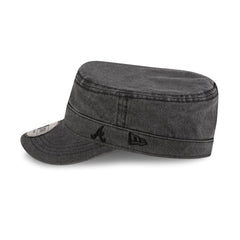 Atlanta Braves Pigment Dye Black Military Cap