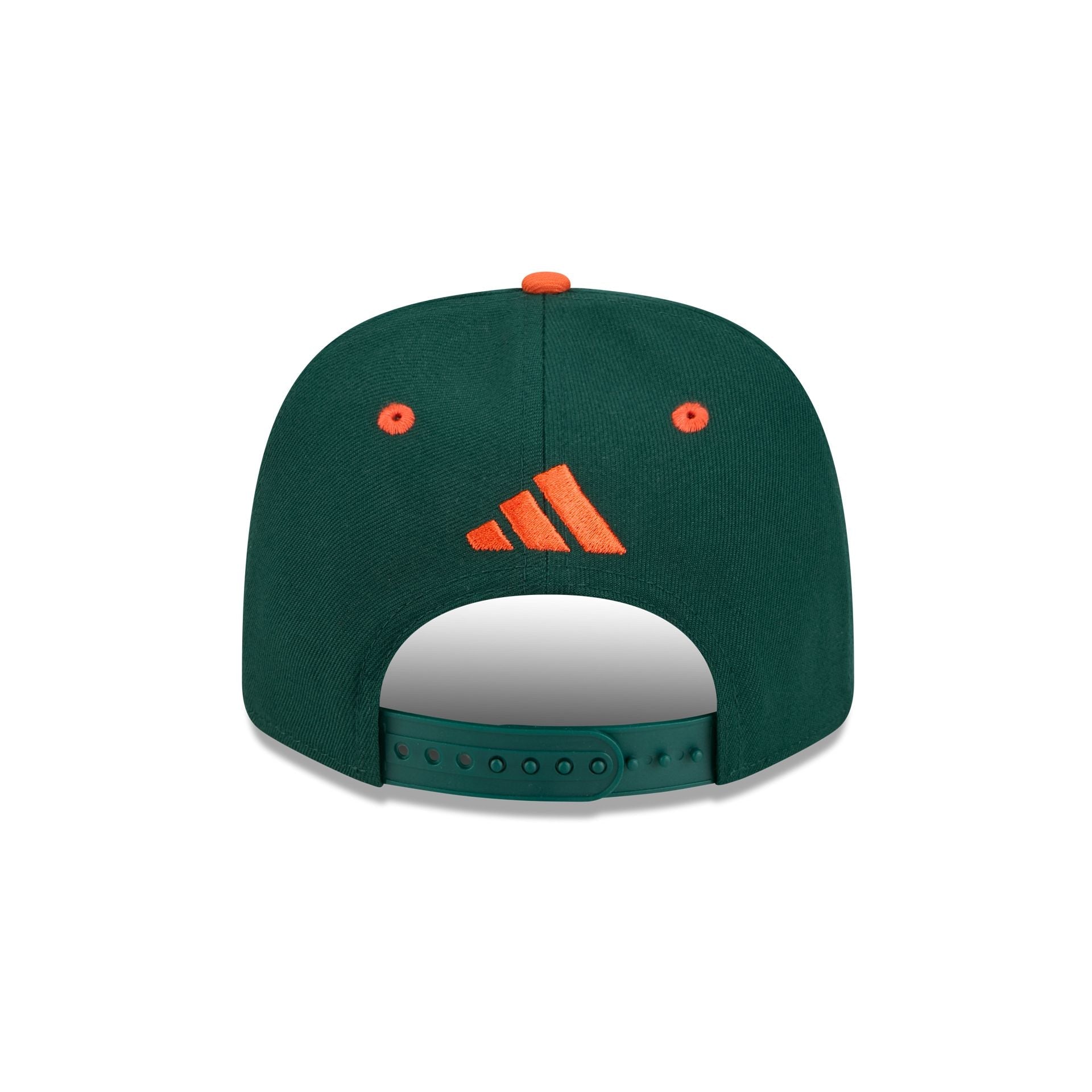 New Era x adidas Miami Hurricanes Dark Green 9SEVENTY Stretch-Snap Hat