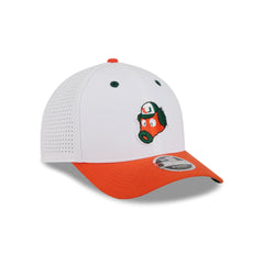 New Era x adidas Miami Hurricanes White Mascot 9FORTY M-Crown Snapback Hat