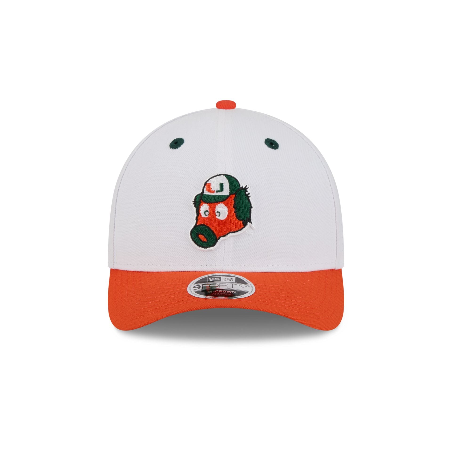 New Era x adidas Miami Hurricanes White Mascot 9FORTY M-Crown Snapback Hat