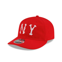 Aim�� Leon Dore New York Highlanders Front Door Red Retro Crown 9FIFTY Strapback Hat