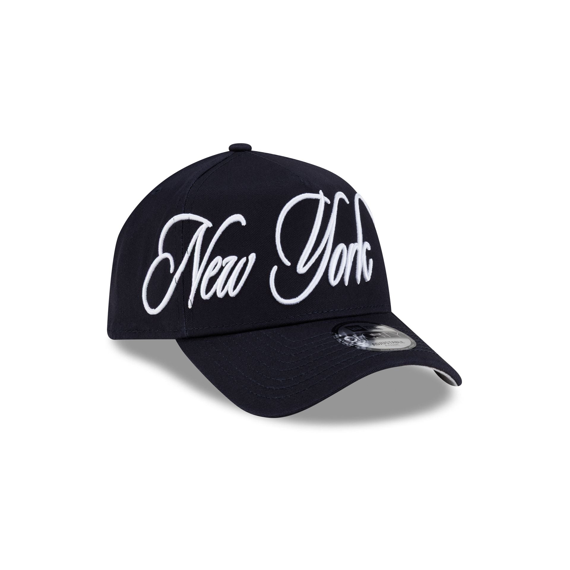 New York Yankees Calligraphic 9FORTY A-Frame Snapback Hat