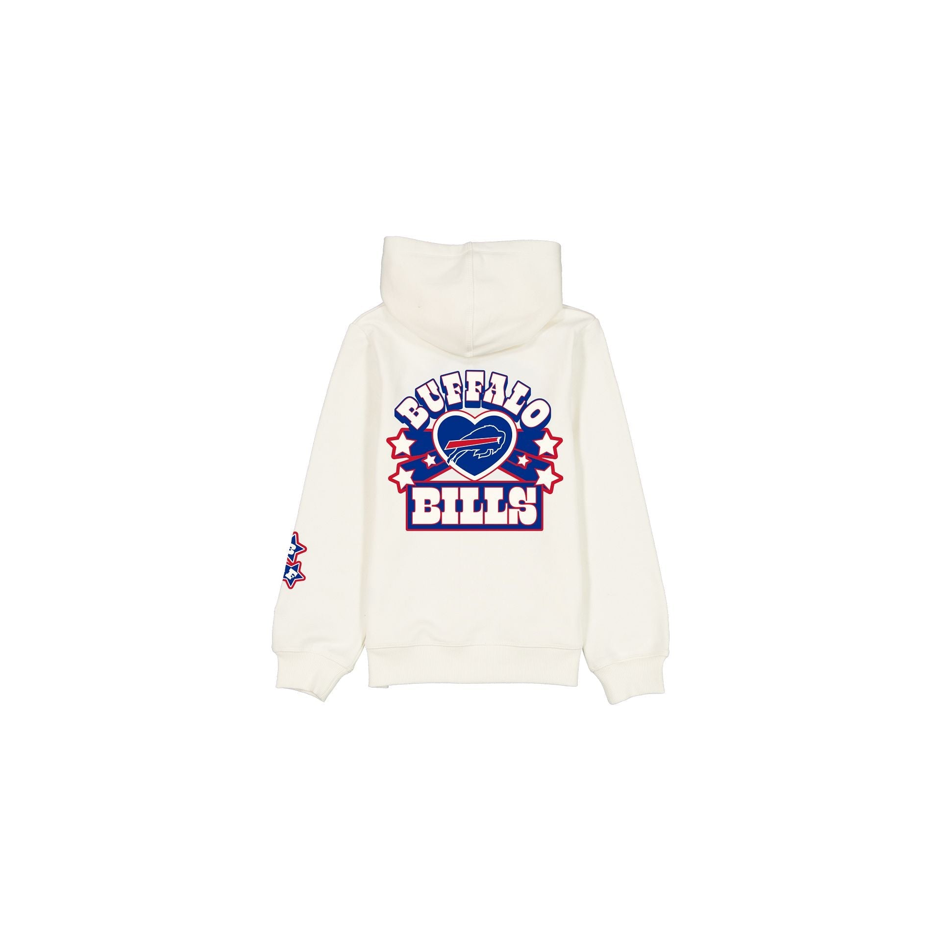 Buffalo Bills Girls Chrome White Full-Zip Hoodie