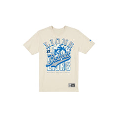 Detroit Lions Throwback Helmet Chrome White T-Shirt