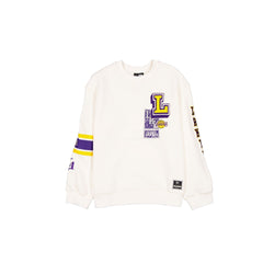 Los Angeles Lakers Women's Chrome White Varsity Crewneck