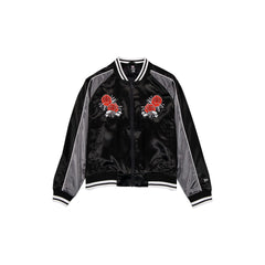 Las Vegas Raiders Women's Floral Satin Varsity Jacket