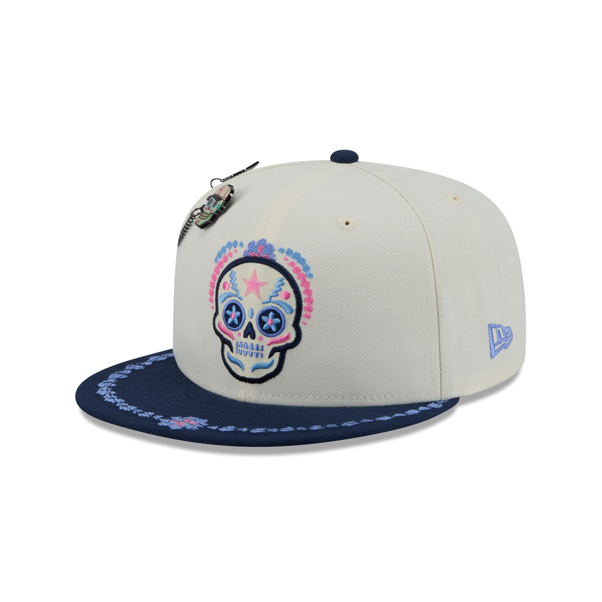 Dallas Cowboys Day of the Dead Chrome White 59FIFTY Fitted Hat