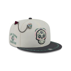 Las Vegas Raiders Day of the Dead Chrome White 59FIFTY Fitted Hat