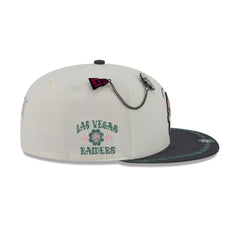 Las Vegas Raiders Day of the Dead Chrome White 59FIFTY Fitted Hat