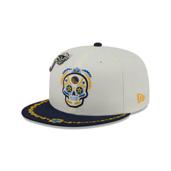 Golden State Warriors Day of the Dead Chrome White 59FIFTY Fitted Hat