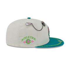 Athletics Day of the Dead Chrome White 59FIFTY Fitted Hat