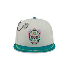 Boston Celtics Day of the Dead Chrome White 59FIFTY Fitted Hat