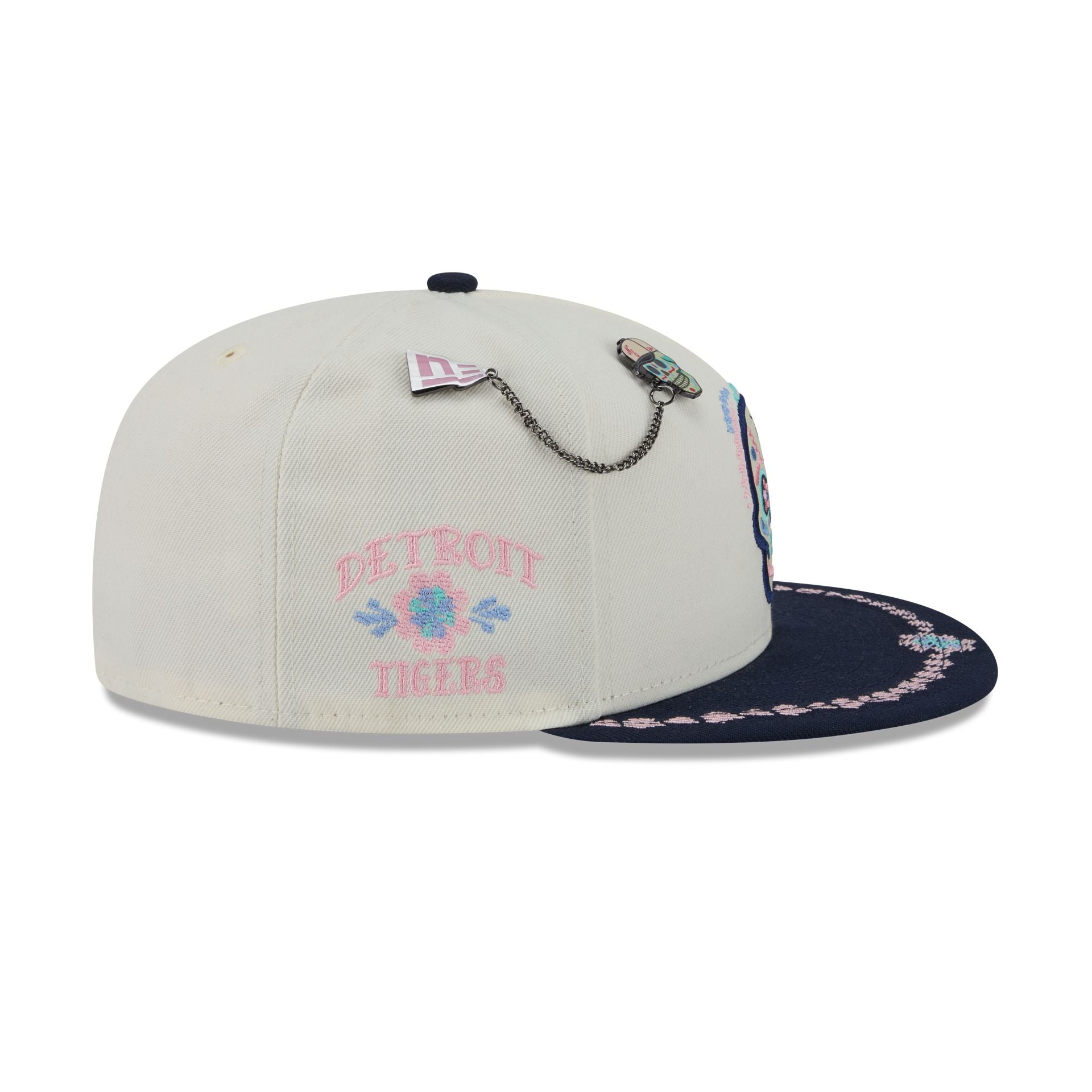 Detroit Tigers Day of the Dead Chrome White 59FIFTY Fitted Hat