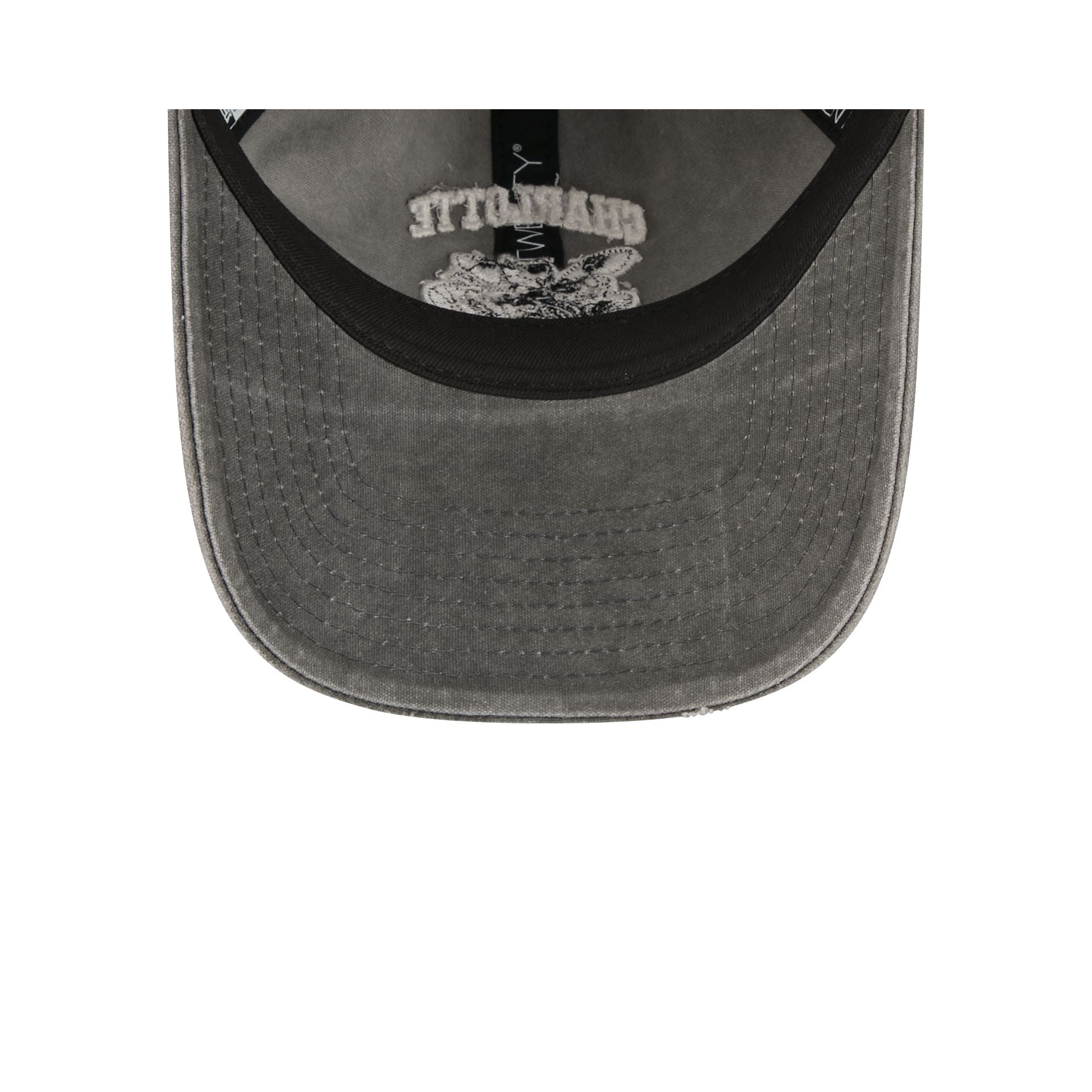 Charlotte Hornets Washed Black Cotton 9TWENTY Adjustable Hat