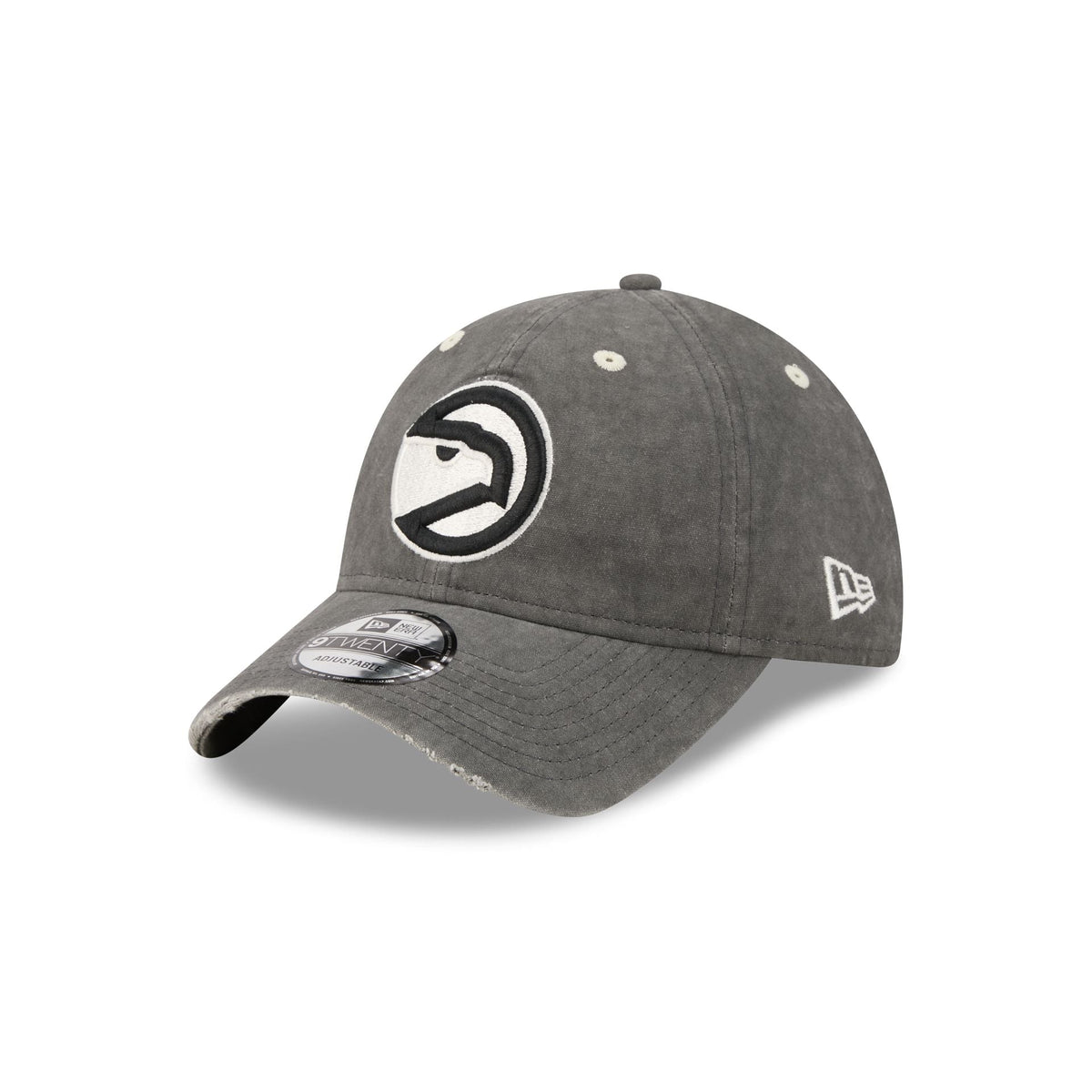 Atlanta Hawks Washed Black Cotton 9TWENTY Adjustable Hat