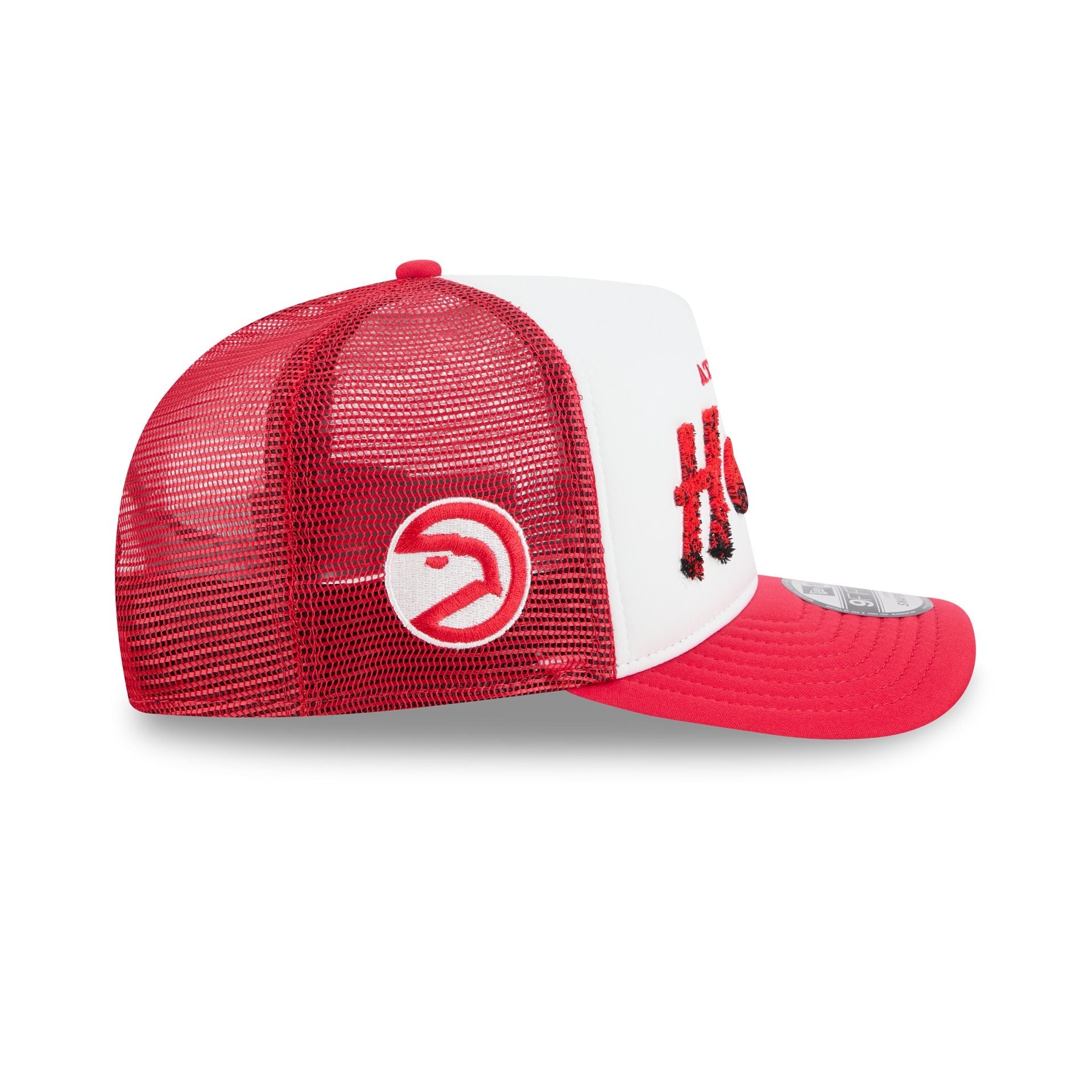 Atlanta Hawks Fade Script 9FIFTY A-Frame Trucker Hat